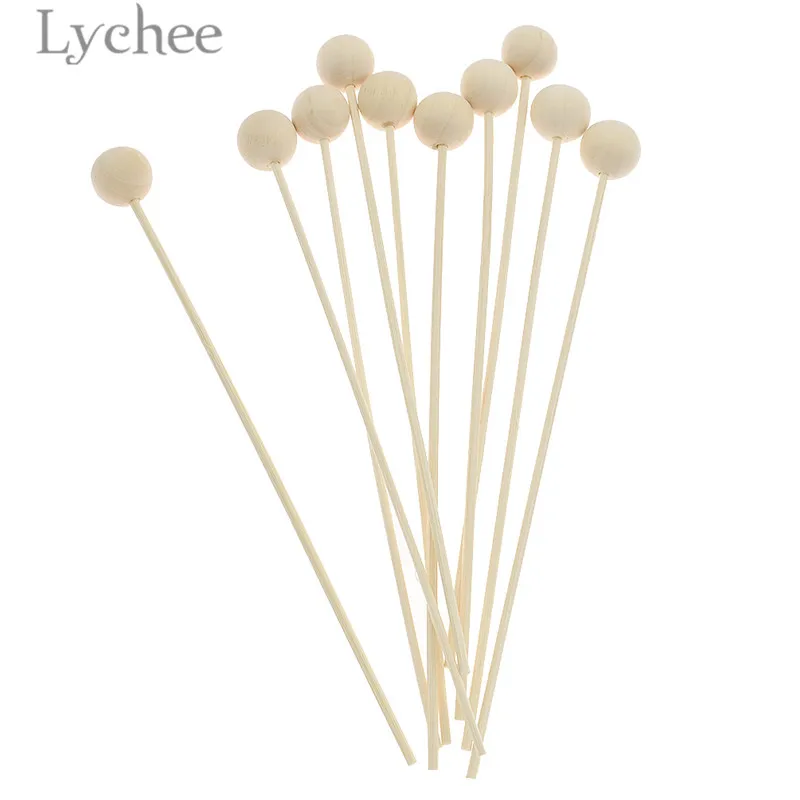 

Lychee 10pcs Ball Shaped Rattan Reeds Fragrance Diffuser Replacement Refill Sticks Home Living Room Aromatic Incense