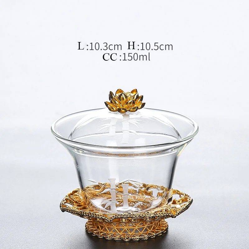 TANGPIN Термостойкое стекло gaiwan teacup кунг-фу чайный сервиз набор 150 мл - Цвет: Style A