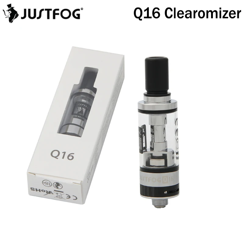 Original Justfog Q16 Tank 2ml Clearomizer Huge Cloud Vapor for Vape Kit J-Easy 9 Battery E Cigarette Atomizer | Электроника