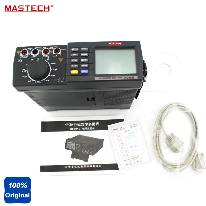 100% НОВЫЙ MASTECH MS8040 Скамья Цифровой мультиметр True RMS RS232C|multimeter true rms|digital multimeter rmstrue rms