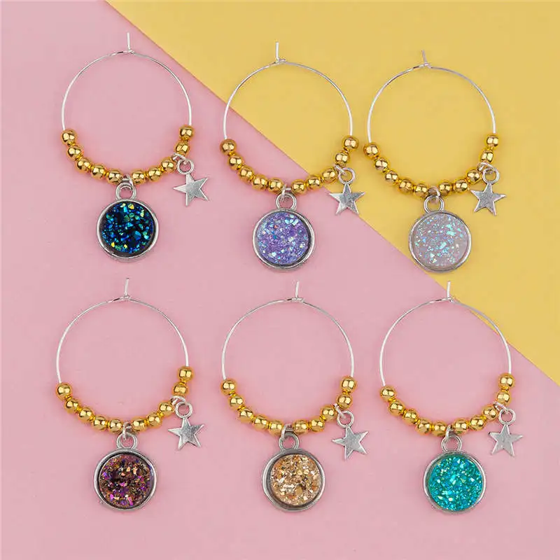 DoreenBeads Круглые цветные с рисунком в виде звезд для украшения стола