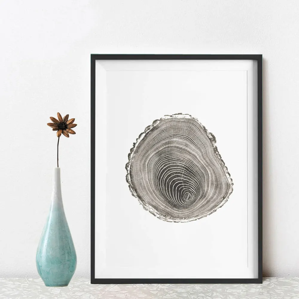 Tree Stump Inspiration Tree Rings Wall Art Home Decor Wood Stump Art