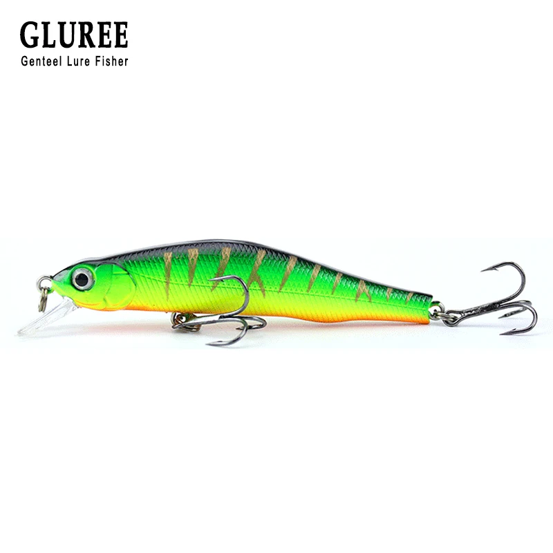 GLUREE 1 шт. Жесткий гольян Блесен 9 см 8 5 г ABS многоцветный Crankbait 3D глаза короткие язык