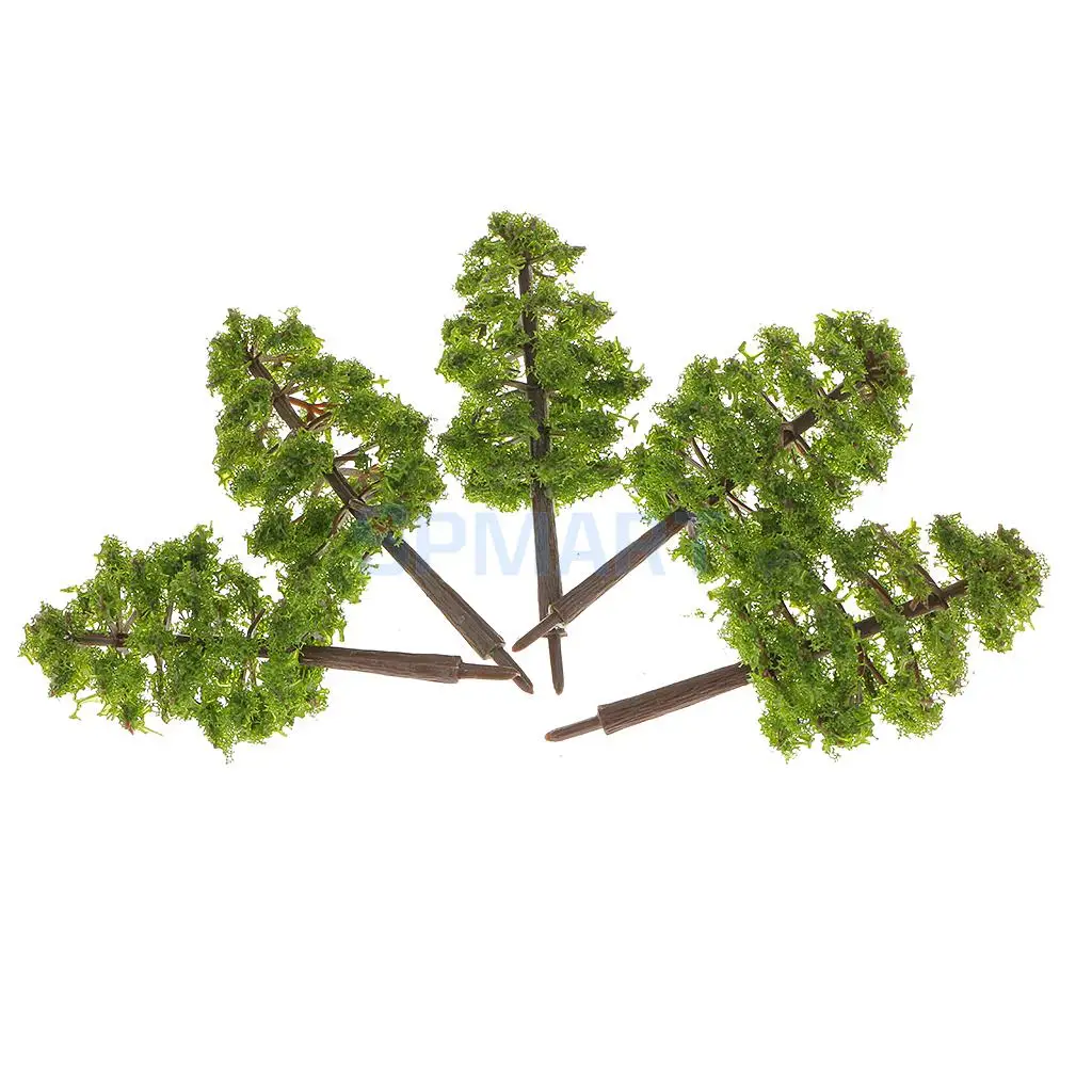 MagiDeal 60Pcs 1/150 Scale Model Tree for Model Building Layout Street Railway Forest Architecture Scene Landscape