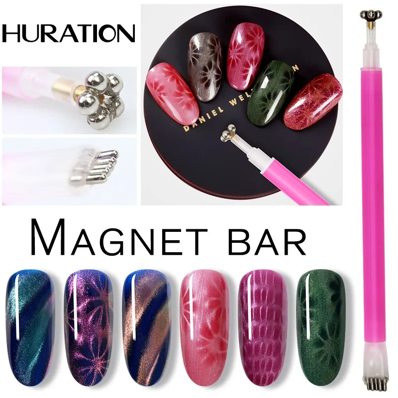Huration Style Magical 1pcs Magnet Strong Magnetic Bar 3D Cat Eyes Pink Pencil Nail Gel Polish Manicure Tools Lacquer | Красота и