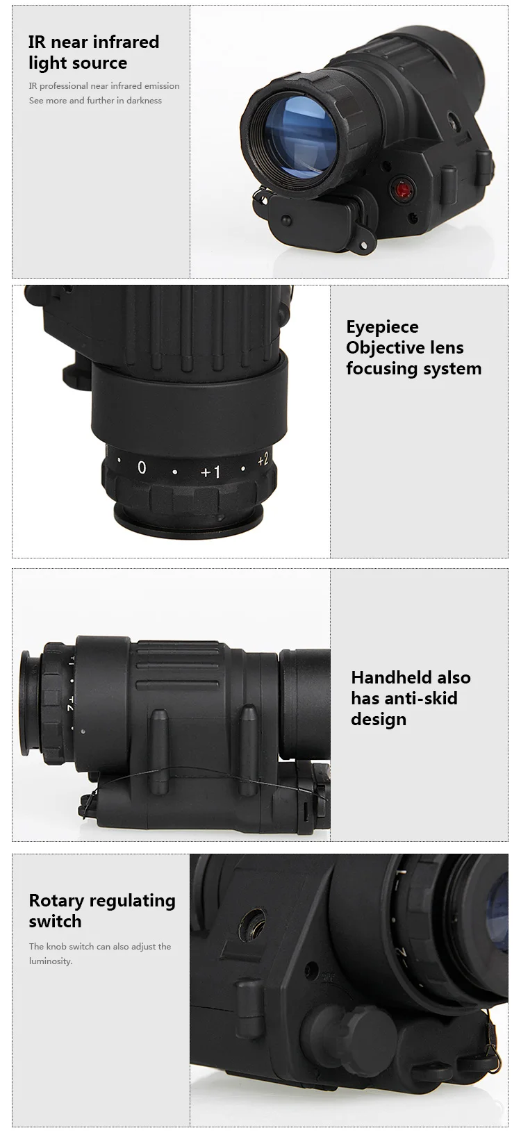 Escopo para Airsoft Eagleeye Frete Grátis Tactical Visão Noturna Arma Caça Tiro Hs27-0008 Pvs-14 29 Cheap Visões noturnas