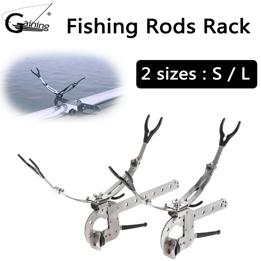 Fishing Pole Rod Holder Adjustable Folding Support Stand Bracket With