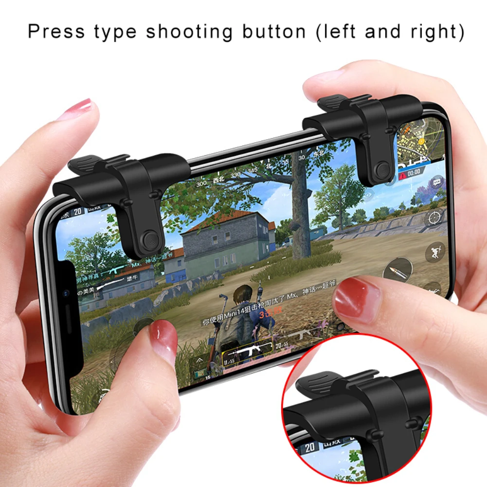 

Cell Phone control game Gamepad Trigger Fire Button Aim Key L1R1 Shooter Controller PUBG FUT1 joystick for xiaomi huawei iPhone