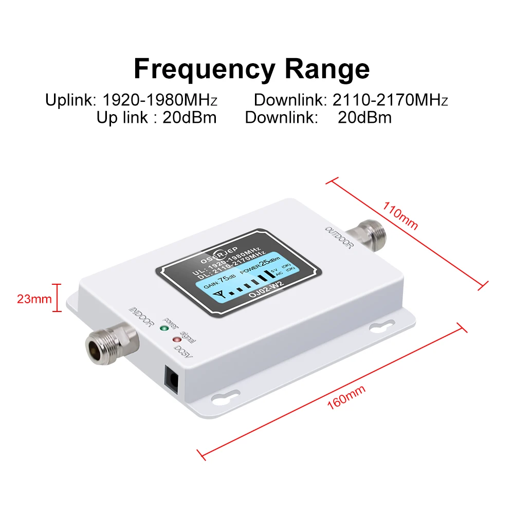 70db 3g 2100 повторитель сигнала сотового телефона 2100 МГц повторитель мобильного 2100 МГц усилитель сигнала lcd Mini 3g LTE WCDMA UMTS