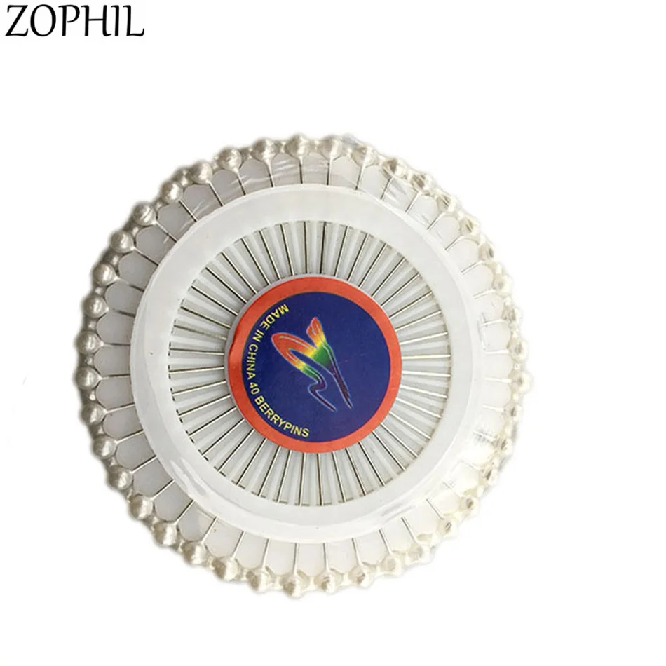 ZOPHIL 480 шт Круглые перламутровые прямые штифты DIY Одежда Швейные Инструменты Аксессуары для шитья свадебные броши штифты из нержавеющей стали - Цвет: white