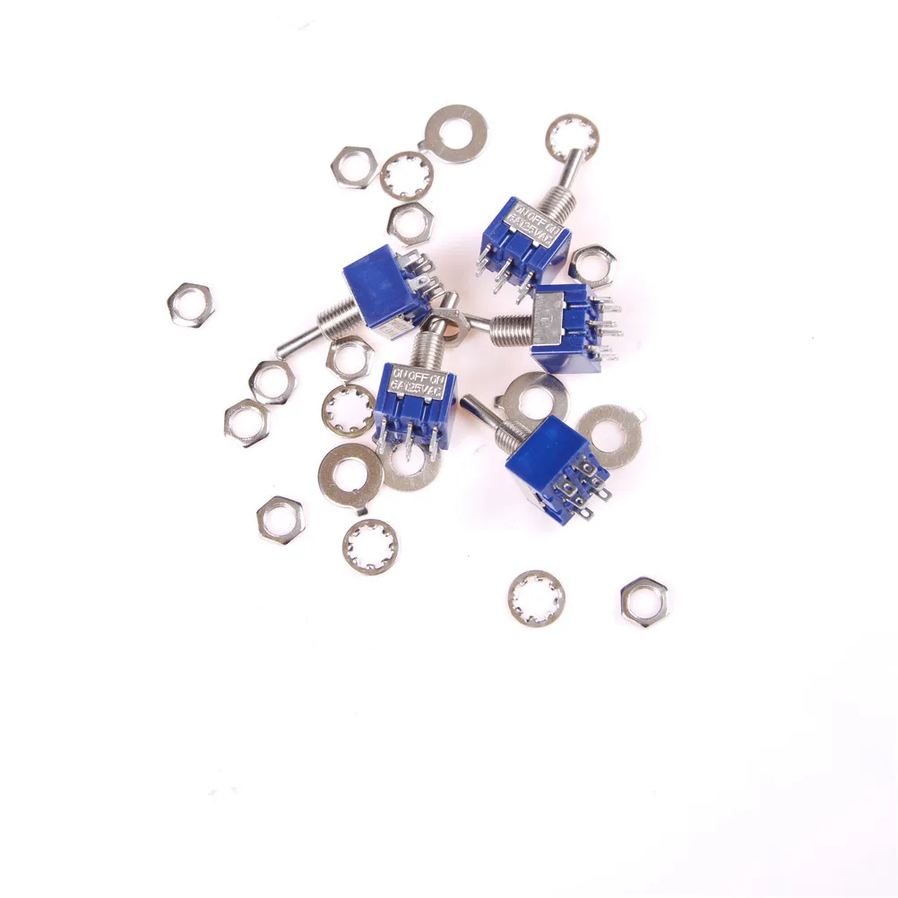 5 шт./лот ВКЛ ВЫКЛ 6 Pin 3 положения мини фиксатор тумблер AC 125V/6A оптовая