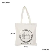 200 шт. цвета слоновой кости 35 см* 30 см холст, хлопок Tote Bag компании мешок Для женщин модные природа хлопок холст плеча Bagse