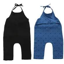 New Baby Clothing Newborn Baby Kids Girls Boys Cotton Halter Romper Polka Dot Jumpsuit Clothes Outfit