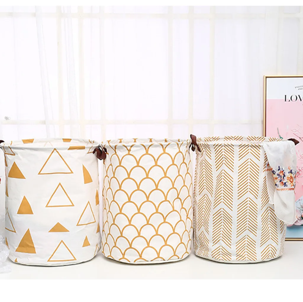 

Cotton Linen Waterproof PE Coating Storage Basket Sundries Storage Box Storage Barrels Storage Basket Functional Waterproof