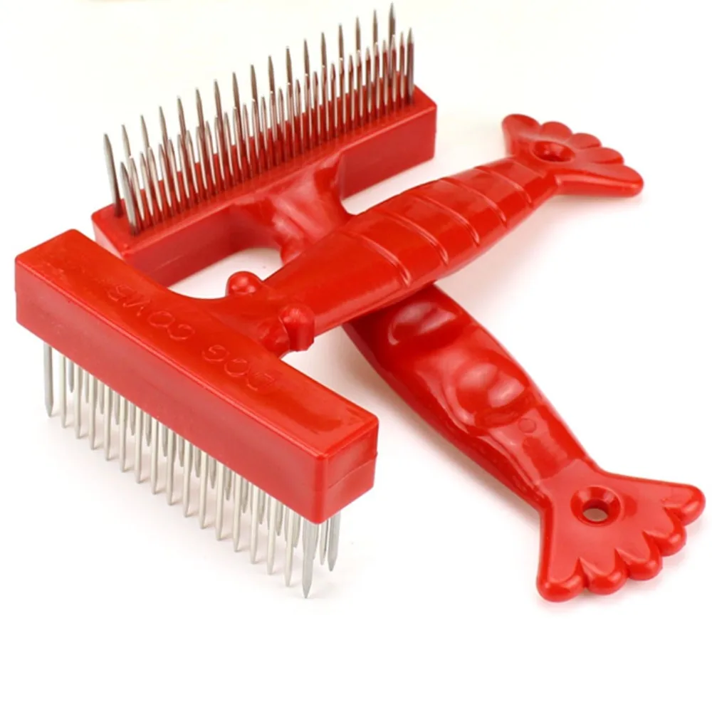 Pet Supplies Dog Comb Grip Rake Pet Grooming Double Row Comb Hair Fur