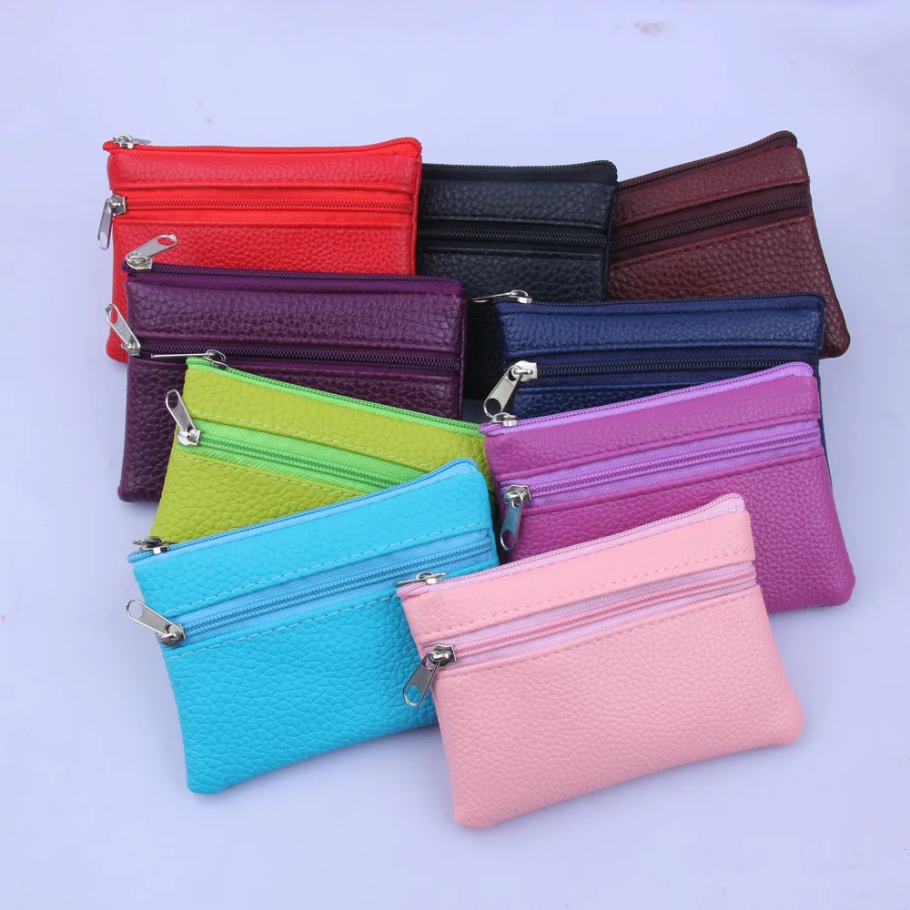 Korean version of Xiaoqing Receiving Card Bag pocket change bag litchi pattern PURSE Coin women wallets purse | Багаж и сумки