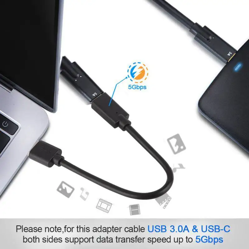 Type-C Женский к USB 3,0 Мужской Порт адаптер для зарядки данных конвертер для iPhone планшет для SamSung смартфон Huawei