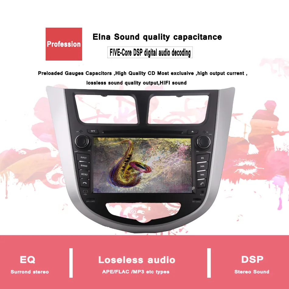 Cheap Octa 8 Core Android 9.0 CAR DVD player for Hyundai Solaris accent Verna i25 with GPS BT radio wifi 4G LTE Network Headunit 7