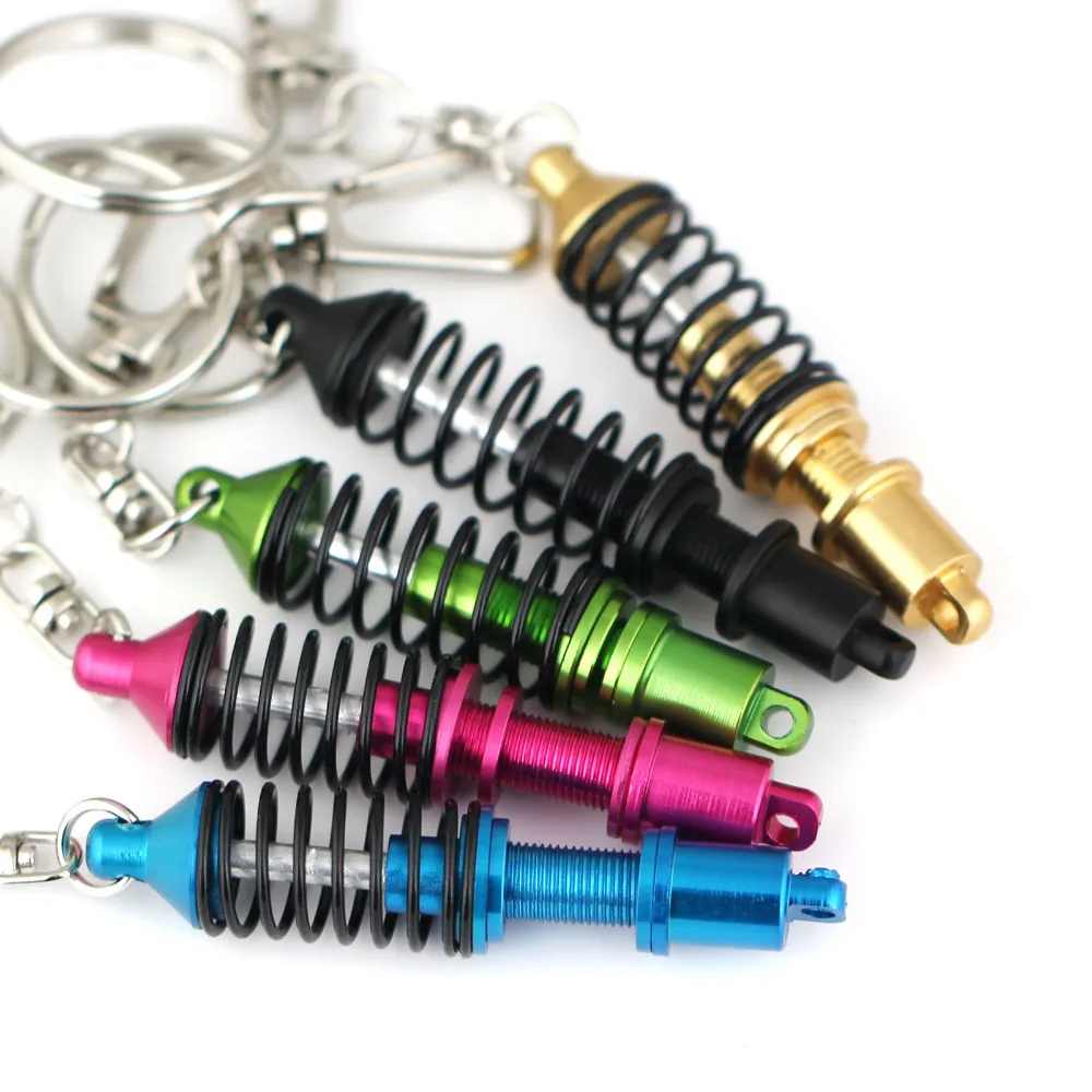 

Coilover Keychain Creative Hot Auto Part Model Automotive Accessories Shock Absorber Keychain Keyring Key Chain Ring Keyfob
