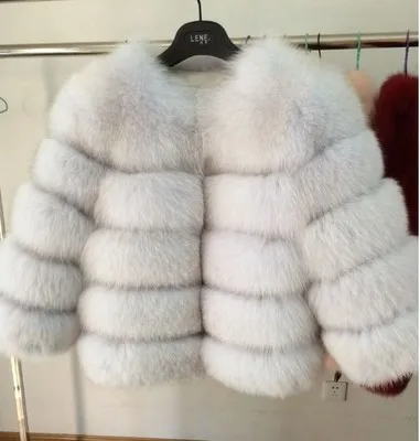 2018 зимнее популярное пальто из импортного лисьего меха короткая куртка цельной