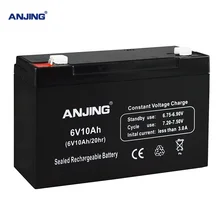 6 В в 10AH батарея 6 В в 10AH для резервного питания светодио дный светодиодный аварийный свет детский игрушечный автомобиль свинцово-кислотный аккумулятор замена обслуживания