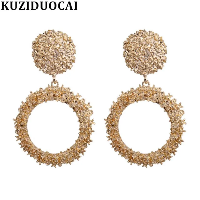 Kuziduocai новые модные ювелирные изделия potole 3 цвета изогнутая поверхность Круглый