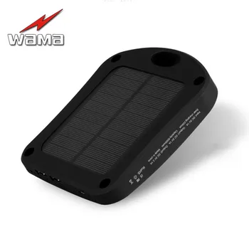 

1x Wama Solar Panel Power Bank dual-USB Backup Battery of Real 6000mAh Waterproof Outdoors External Portable LED Light