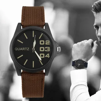 

Men Quartz Watch Retro Design Nylon Band Analog Alloy Quartz Wrist Watch Casual Bracele Watch 2019 Drop 3.28