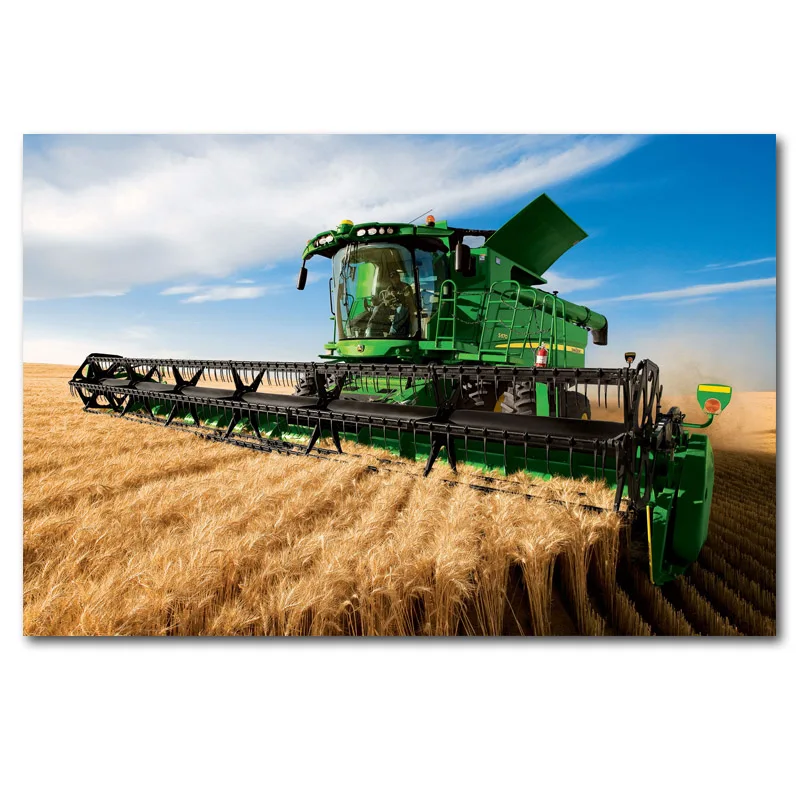 

Tractor farm industrial farming Motor Vehicles Poster Wall Art Picture Silk Canvas Printed Art Paintings for Home Decor