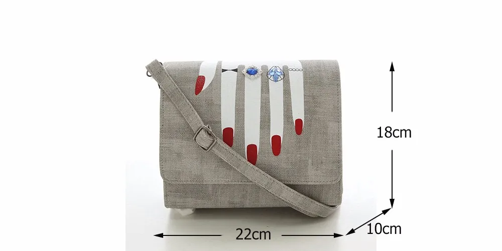 2016 New Arrival Women Crossbody Messenger Bags PU Leather Retro Finger Pattern Female ShoulderBag Dollar Price Herald Fashion