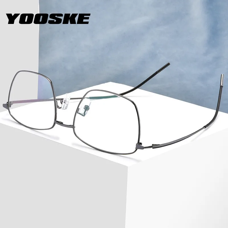Cena YOOSKE spolaryzowane okulary mężczyźni kobiety magnetyzm klip na okulary optyczne okulary korekcyjne ramy metalowe okulary