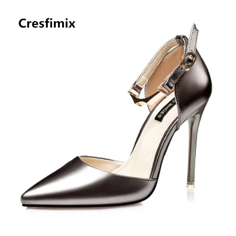 Fresco Moda Zapatos Cresfimix b d Hauts Garras Mujeres Tacón B2572 Femmes De Mujer A c Estrecha Pu Calle Cómodo Punta Alto p6f6Iqx