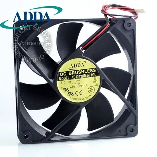 

ADDA new and original 12025 12cm case fan 12v 0.37A AD1212HB-A71GL for 120*120*25mm