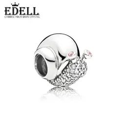 EDELL 100% 925 пробы серебро 1:1 Аутентичные 797063CZ сверкающими Улитка браслет оригинальный Для женщин ювелирные изделия