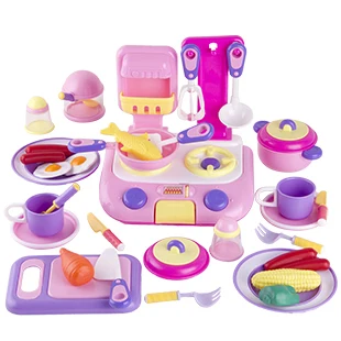 

Children's play cooking toys Kitchen 38pcs color boxed Simulation cookware sets Play house toys