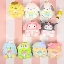 Милые плюшевые кошельки в стиле аниме kawaii melody, мягкие плюшевые кошельки в виде собаки Cinnamoroll, сумка, кукольная игрушка, подвеска для детей, подарки для девочек