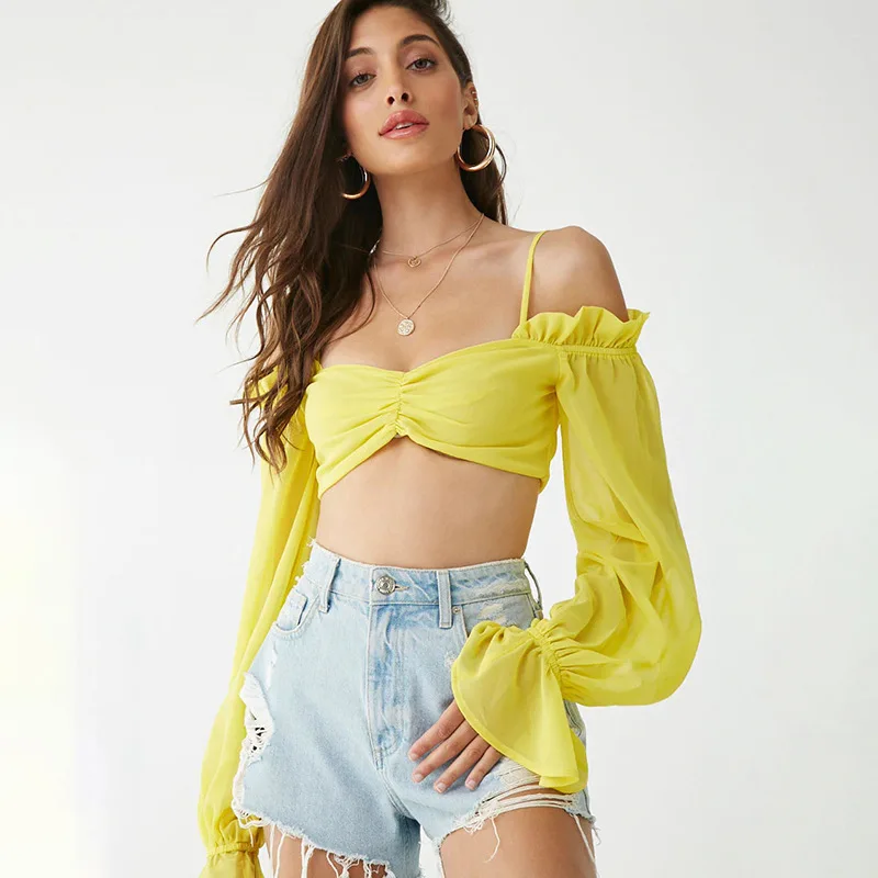 

Sexy, suspenders, chest, , explosive, pleats, chest wrap, umbilicus, horn sleeves knitting,