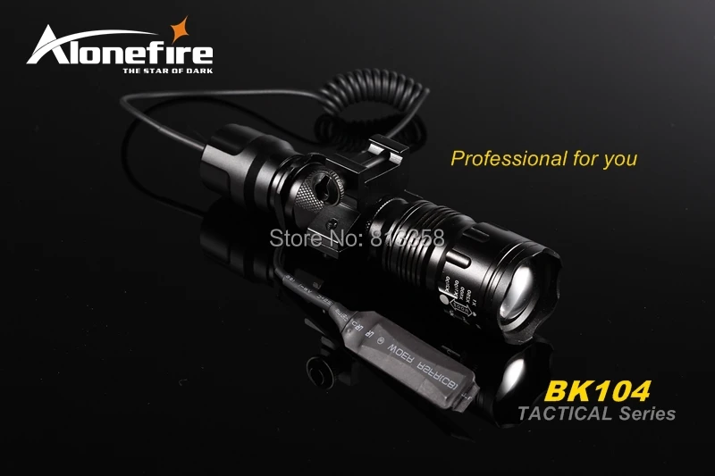 Alonefire bk104 тактический серии CREE xm-l T6 LED 5 Режим профессиональный зум тактический фонарик свет