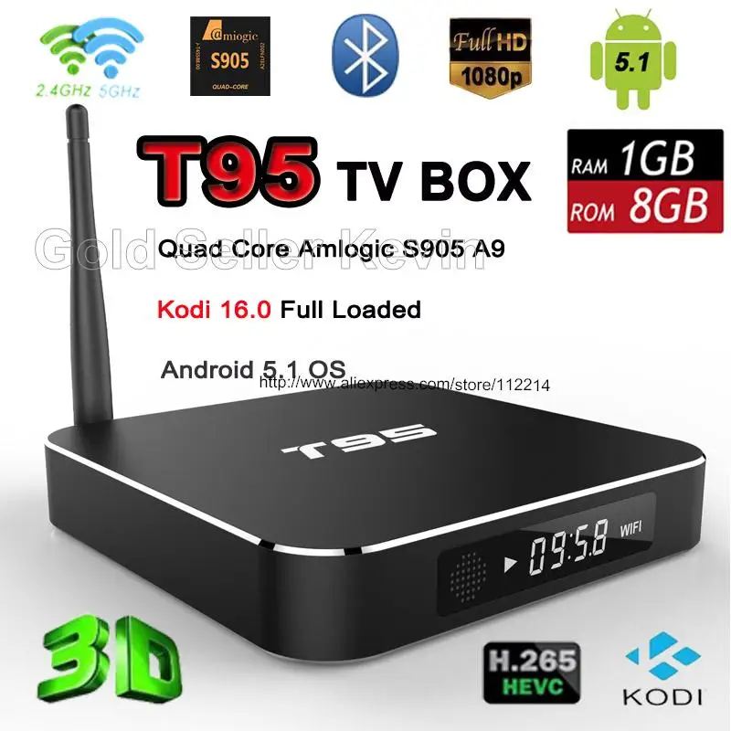 

Newest Metal Android 5.1 TV Box Amlogic S905 Quad Core RAM 1G ROM 8G Kodi 16.0 Dual Band Wifi Smart Mini PC with LED Display