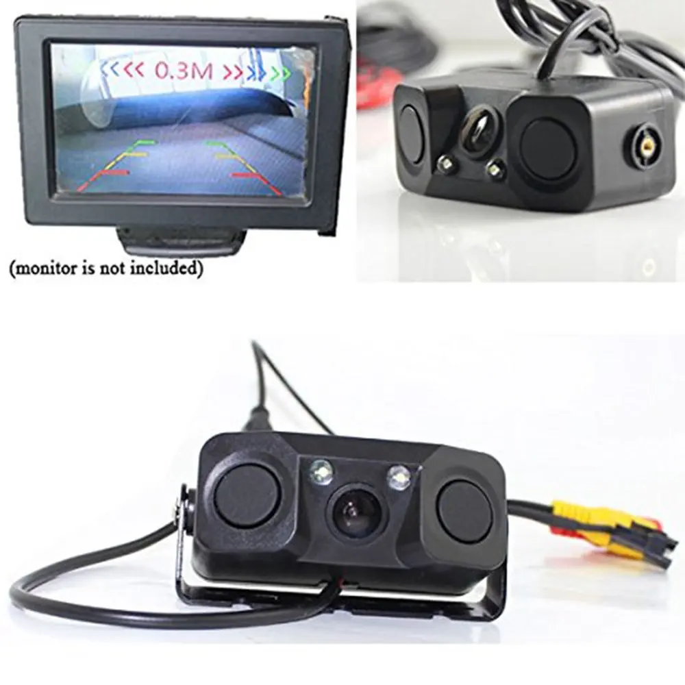 4.3 Car Rearview Monitor + Video Parking Sensor with Rear View Camera (11)