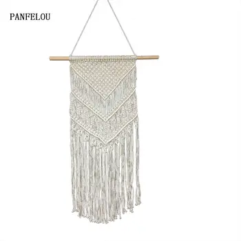 

PANFELOU 100*40cm Oblique fringe Tapestry Wall Hanging decoration Sandy Beach Throw Rug Blanket Camping Tent Bohemian Tapestry
