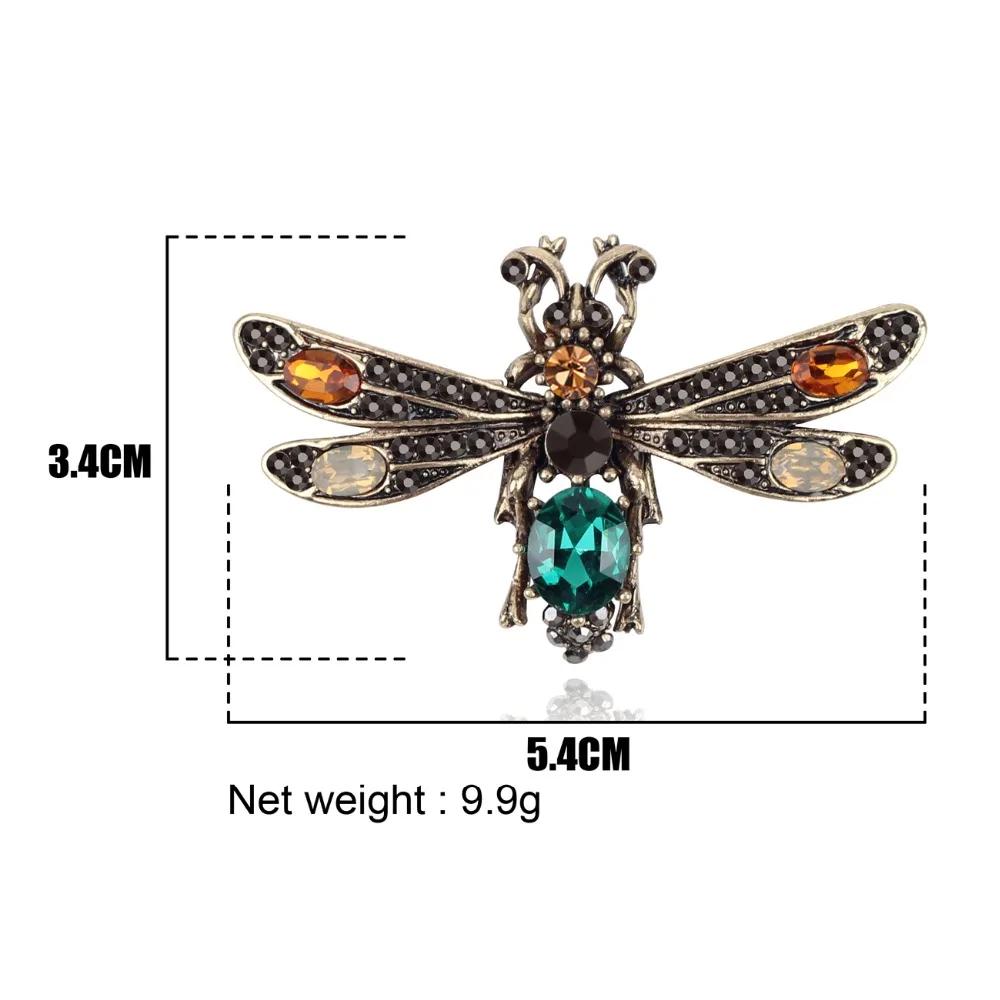 Женская брошка из сплава WEVENI в виде античной золотистой пчелы горного