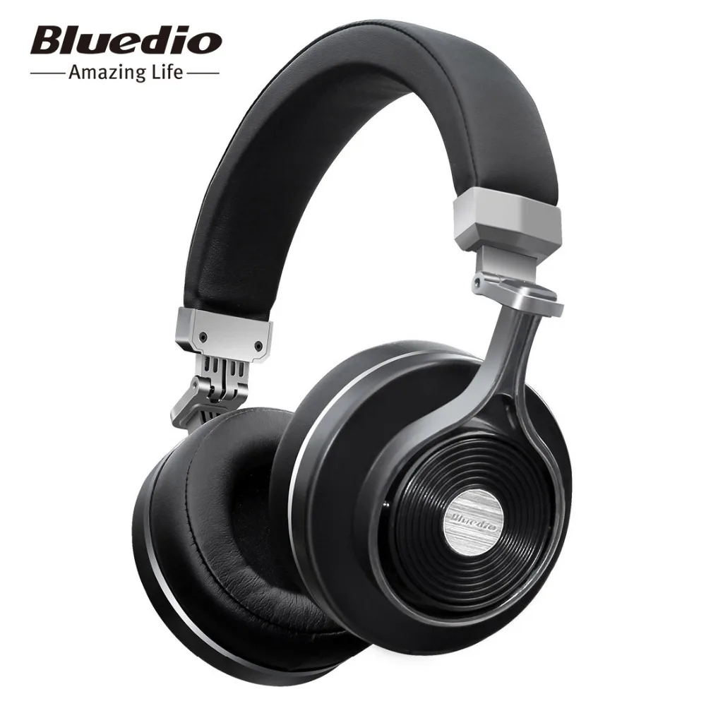 Bluedio T3+/T3 Plus Bluetooth наушники глубокий бас беспроводная гарнитура с SD/Memory слот для карт памяти металлический материал черный