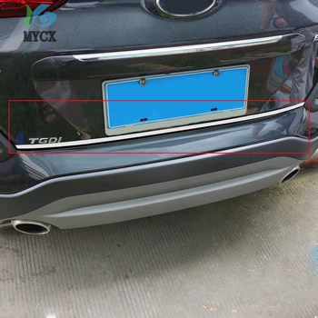 

Car Styling Accessories 1PCS Stainless Steel Rear Trunk Tail Gate Molding Cover decoration Trim For Hyundai Kona 2017 2018