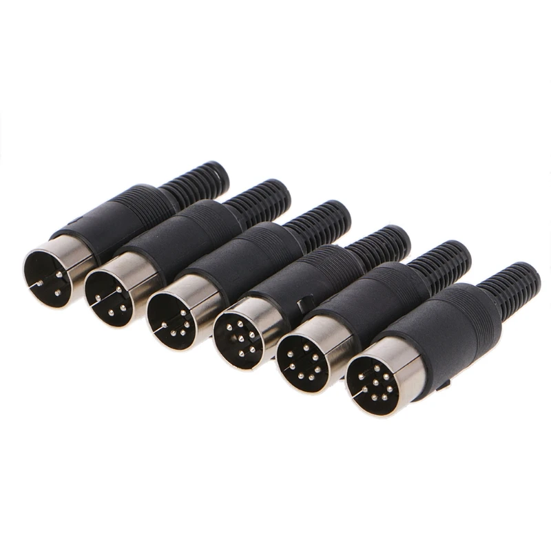 

Male DIN Plug Socket Connector 3/4/5/6/7/8 PIN Chassis Cable Mount #Sep.10