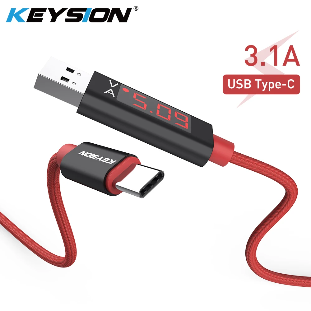 

KEYSION USB Type C Cable for Xiaomi Redmi Note 7 mi9 USB C Cable for Samsung S9 A50 Fast Charging Wire Mobile Phone Charge Cord