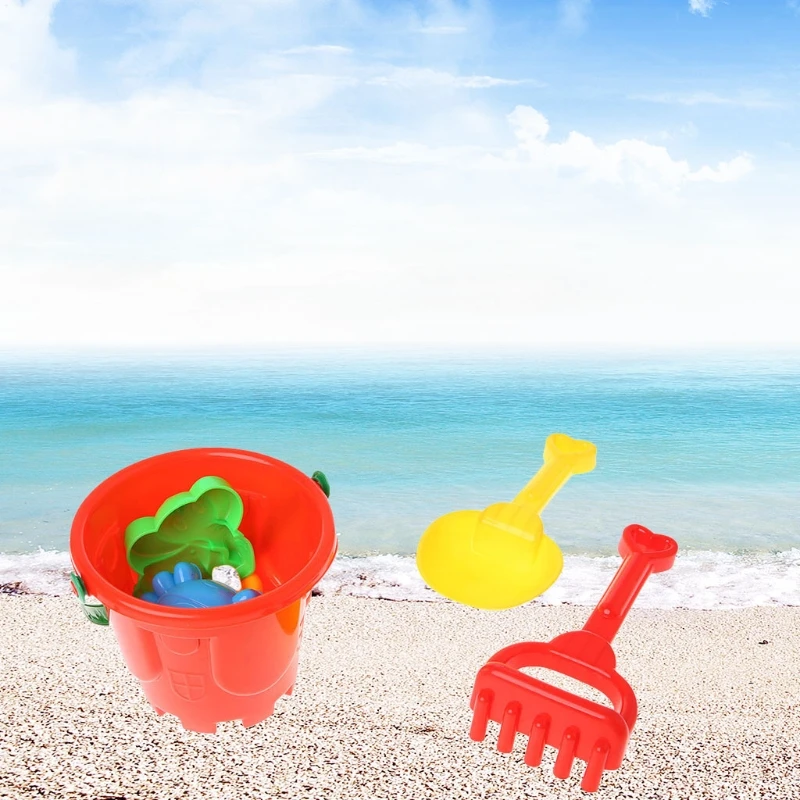 7 шт. песок пляжные игрушки ведро лопата грабли Дюна водные Инструменты Набор для детей