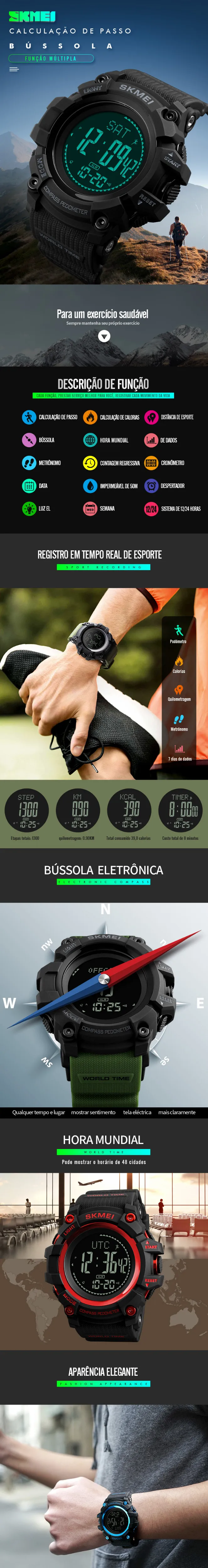 Nova SKMEI relogio masculino esportivo S CHOQUE