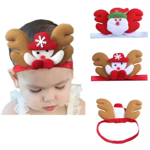 

Christmas Baby Girl Boy Toddler Reindeer Santa Claus Headband Girl Hair Cute Cartoon Headwear