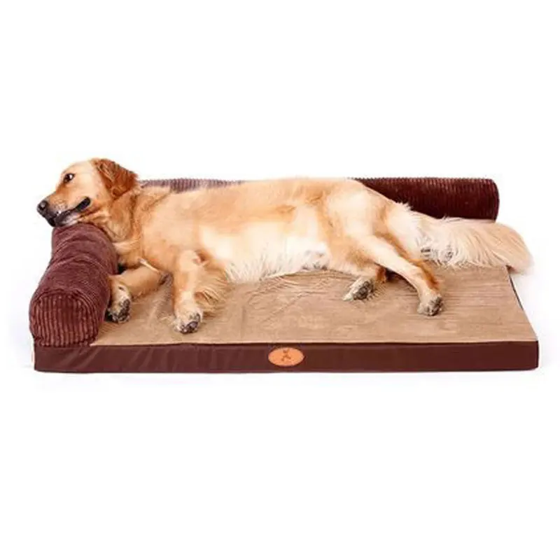 Ортопедическая кровать для домашних животных, прочная пена с памятью, водонепроницаемая подушка с вкладышем, премиум-молнии, диван-кровать для собак и кошек